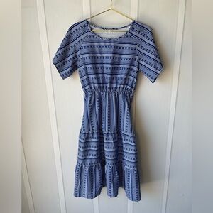 Blue and White Striped Dress Size Small